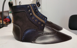 Pre-lasting Full Brogue Wingtip Boots by Scarpatini